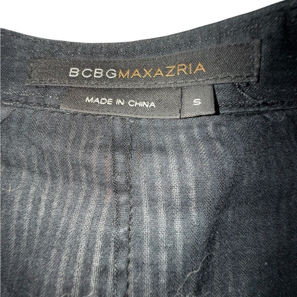 BCBGMaxAzria Black Button Down Blouse Size Small - Picture 5 of 6